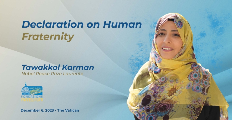 Declaration on Human Fraternity to be presented at papal general audience: Tawakkol Karman's involvement